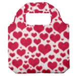 Hearts Valentine Pattern Seamless Premium Foldable Grocery Recycle Bag