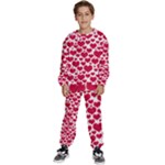 Hearts Valentine Pattern Seamless Kids  Sweatshirt set