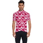 Hearts Valentine Pattern Seamless Men s Short Sleeve Cycling Jersey