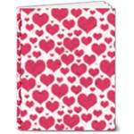 Hearts Valentine Pattern Seamless 7  x 9  Hardcover Notebook