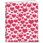 Hearts Valentine Pattern Seamless 8  x 10  Softcover Notebook