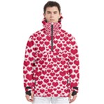 Hearts Valentine Pattern Seamless Men s Pullover Zip Ski and Snowboard Waterproof Breathable Jacket