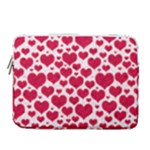 Hearts Valentine Pattern Seamless 14  Vertical Laptop Sleeve Case With Pocket