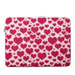 Hearts Valentine Pattern Seamless 15  Vertical Laptop Sleeve Case With Pocket