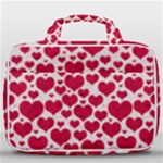 Hearts Valentine Pattern Seamless Travel Toiletry Bag With Hanging Hook