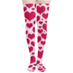 Hearts Valentine Pattern Seamless Thigh High Stockings