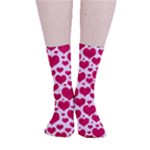 Hearts Valentine Pattern Seamless Smooth Crew Length Tube Socks