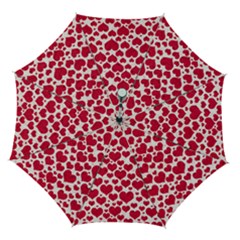 Hearts Valentine Pattern Seamless Automatic Folding Umbrella with Case (Medium) from ArtsNow.com