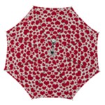 Hearts Valentine Pattern Seamless Automatic Folding Umbrella with Case (Medium)