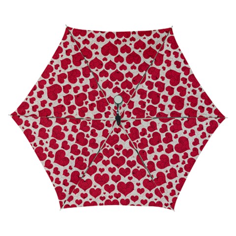 Hearts Valentine Pattern Seamless Automatic Folding Umbrella with Case (Small) from ArtsNow.com