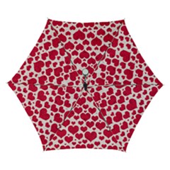 Hearts Valentine Pattern Seamless Automatic Folding Umbrella with Case (Small) from ArtsNow.com