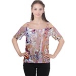 Pour Flames Cutout Shoulder T-Shirt