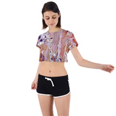 Tie Back Short Sleeve Crop T-Shirt 