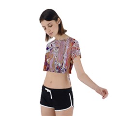 Tie Back Short Sleeve Crop T-Shirt 