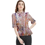 Pour Flames Frill Neck Blouse