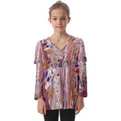 Kids  V Neck Casual Top 