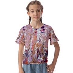 Kids  Cuff Sleeve Scrunch Bottom T-Shirt 