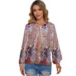 Pour Flames Women s Long Sleeve Button Up Shirt