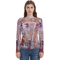 Pour Flames Women s Cut Out Long Sleeve T