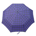 Blue Tartan Plaid 1 Folding Umbrellas