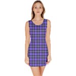 Blue Tartan Plaid 1 Bodycon Dress