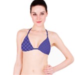 Blue Tartan Plaid 1 Classic Bikini Top