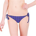 Blue Tartan Plaid 1 Bikini Bottoms