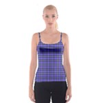 Blue Tartan Plaid 1 Spaghetti Strap Top