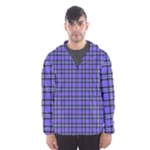 Blue Tartan Plaid 1 Men s Hooded Windbreaker