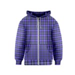 Blue Tartan Plaid 1 Kids  Zipper Hoodie