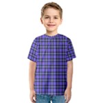 Blue Tartan Plaid 1 Kids  Sport Mesh T-Shirt