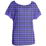 Blue Tartan Plaid 1 Women s Oversized T-Shirt