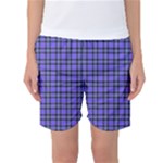 Blue Tartan Plaid 1 Women s Basketball Shorts