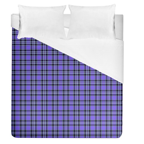 Blue Tartan Plaid 1 Duvet Cover (Queen Size) from ArtsNow.com