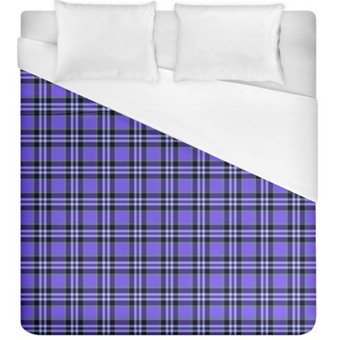 Blue Tartan Plaid 1 Duvet Cover (King Size) from ArtsNow.com