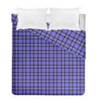 Blue Tartan Plaid 1 Duvet Cover Double Side (Full/ Double Size)