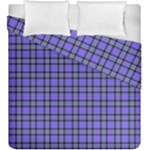 Blue Tartan Plaid 1 Duvet Cover Double Side (King Size)