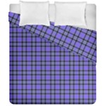 Blue Tartan Plaid 1 Duvet Cover Double Side (California King Size)