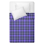 Blue Tartan Plaid 1 Duvet Cover Double Side (Single Size)