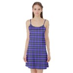 Blue Tartan Plaid 1 Satin Night Slip