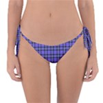 Blue Tartan Plaid 1 Reversible Bikini Bottoms