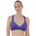 Blue Tartan Plaid 1 Sweetheart Sports Bra