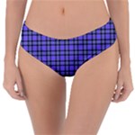 Blue Tartan Plaid 1 Reversible Classic Bikini Bottoms