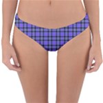 Blue Tartan Plaid 1 Reversible Hipster Bikini Bottoms