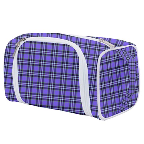 Blue Tartan Plaid 1 Toiletries Pouch from ArtsNow.com