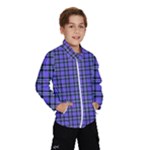 Blue Tartan Plaid 1 Kids  Windbreaker