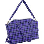 Blue Tartan Plaid 1 Canvas Crossbody Bag