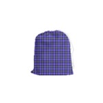 Blue Tartan Plaid 1 Drawstring Pouch (XS)