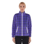 Blue Tartan Plaid 1 Women s Bomber Jacket