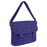 Blue Tartan Plaid 1 Buckle Messenger Bag